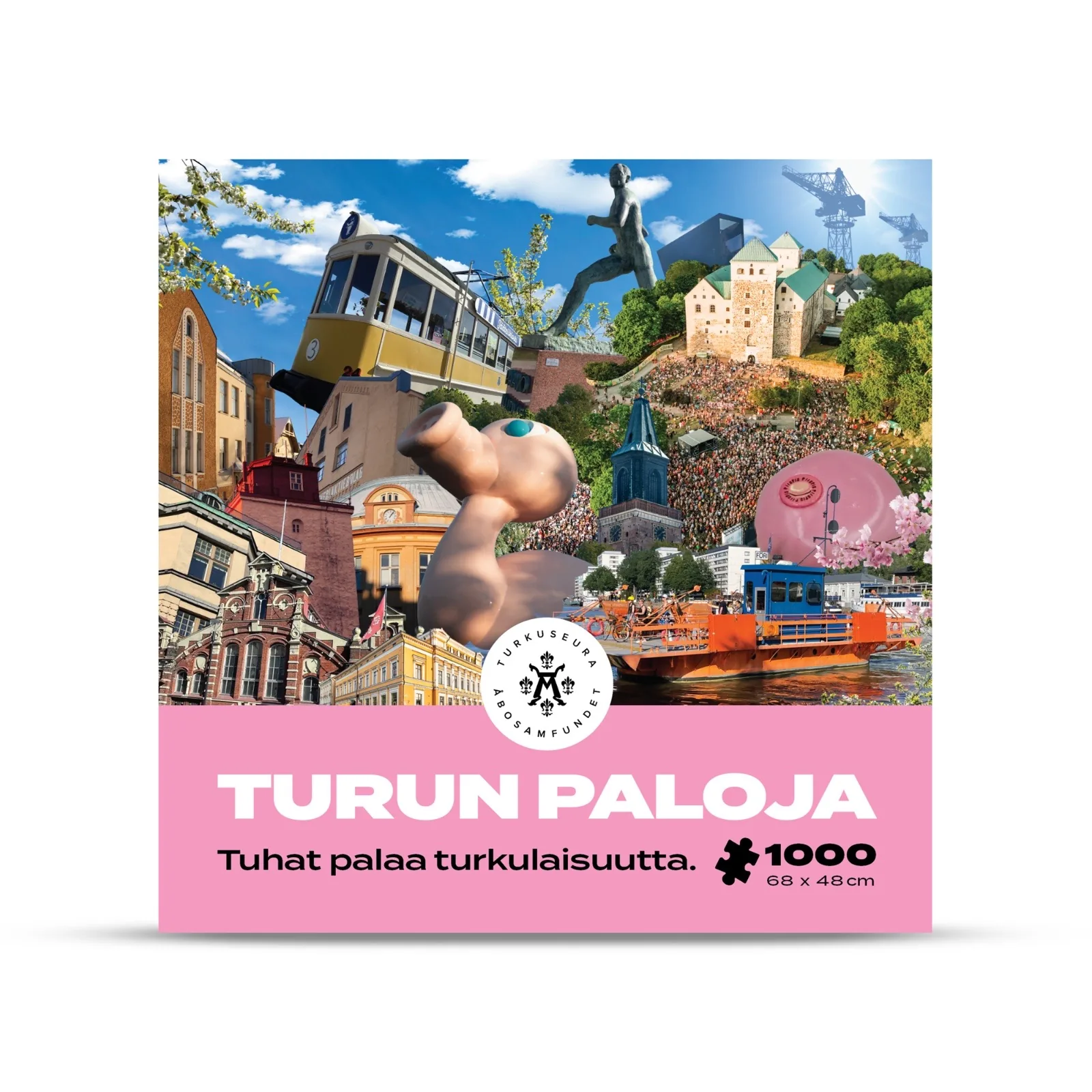 Turun paloja -palapeli, vaaleanpunainen pakkaus